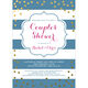 Wedgewood with Gold Confetti Couples Shower Invitations Image 3 of 3
